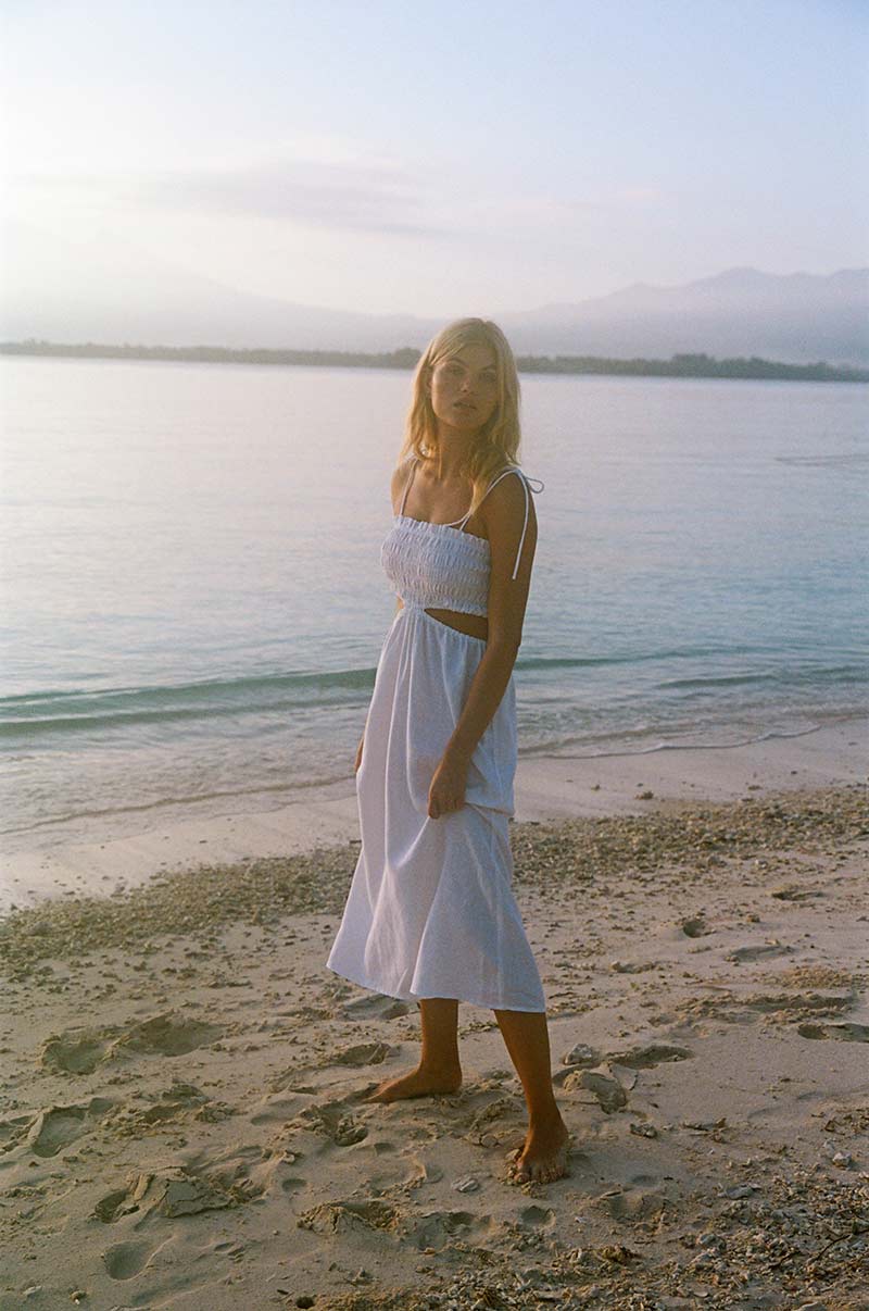 French linen summer travel dress